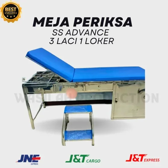 MEJA PERIKSA ADVANCE 3 LACI 1 LOKER STAINLESS