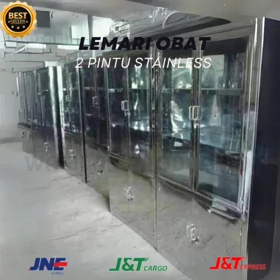 LEMARI OBAT 2 PINTU STAINLESS