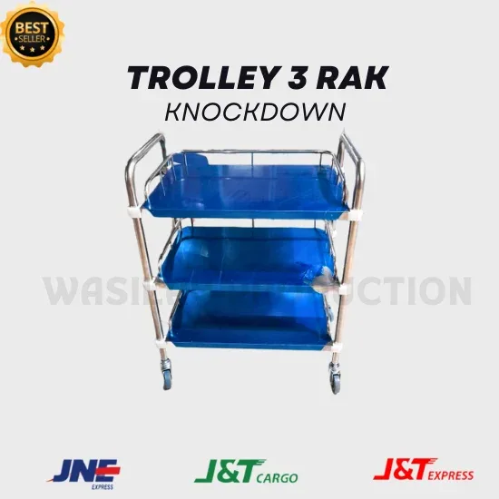 TROLLEY INSTRUMEN 3 RAK KNONKDOWN