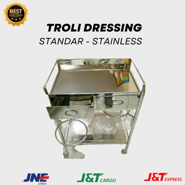 TROLLEY INSTRUMEN DRESSING STAINLESS